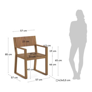 Záhradná stolička z akáciového dreva Kave Home Emili - Image 9
