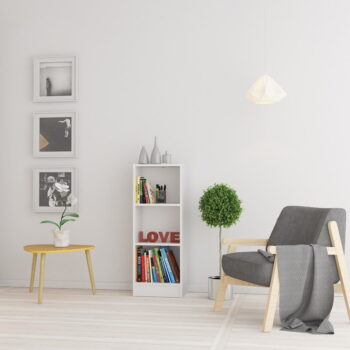 Biela knižnica Tvilum Basic, 41 x 107 cm - Image 6