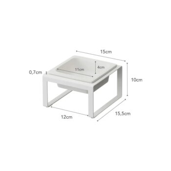 Súprava misky a boxu na granule pre domáceho maznáčika Tower – YAMAZAKI – Obrázok 6