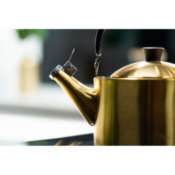 Varná kanvica z nehrdzavejúcej ocele v zlatej farbe 1,5 l Diamante – Vialli Design - Image 4