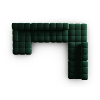 Zelená zamatová pohovka 379 cm Bellis – Micadoni Home – Obrázok 5