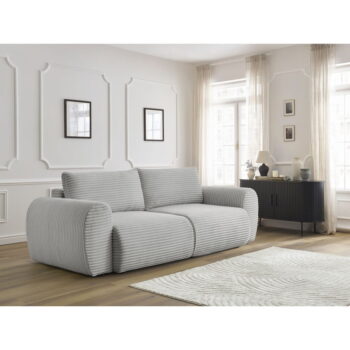 Svetlosivá menčestrová rozkladacia pohovka 257 cm Lucien – Bobochic Paris - Image 9