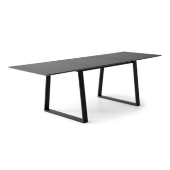 Čierny rozkladací jedálenský stôl s čiernou doskou 90x165 cm Meza – Hammel Furniture - Image 2