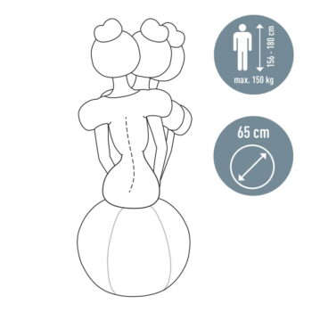 Ergonomická sedacia lopta so závažím ø 65 cm Ergo – Leitz - Image 9