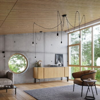 Čierne závesné svietidlo 300x300 cm Spider - Nice Lamps - Image 5