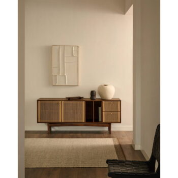 Hnedá nízka komoda v dekore orecha 180x73 cm Elan – Kave Home - Image 9