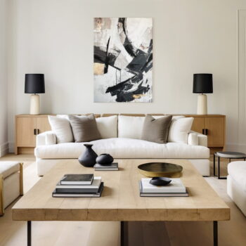 Obraz s ručne maľovanými prvkami 70x100 cm Ash – Styler – Obrázok 2