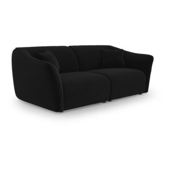 Čierna zamatová pohovka 206 cm Tokyo – Cosmopolitan Design – Obrázok 3