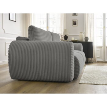 Tmavosivá menčestrová rozkladacia pohovka 257 cm Lucien – Bobochic Paris - Image 10