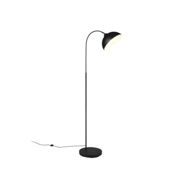 Čierna stojacia lampa s kovovým tienidlom (výška 170 cm) Sierra – Trio - Image 6