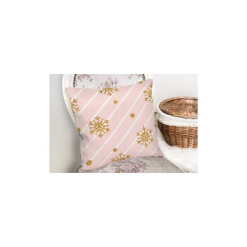 Vianočná obliečka na vankúš Minimalist Cushion Covers Gold Snowflakes, 42 x 42 cm - Image 3