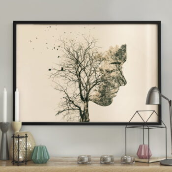 Plagát DecoKing Girl Silhouette Tree, 50 x 40 cm – Obrázok 2