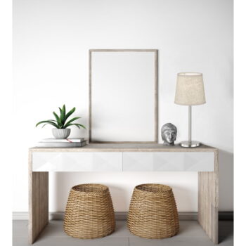 Stolová lampa v béžovej a striebornej farbe s textilným tienidlom (výška 30 cm) Eve – Fischer & Honsel - Image 2