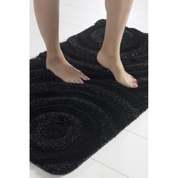 Čierne kúpeľňové predložky v súprave 3 ks 100x60 cm Wave – Foutastic - Image 4