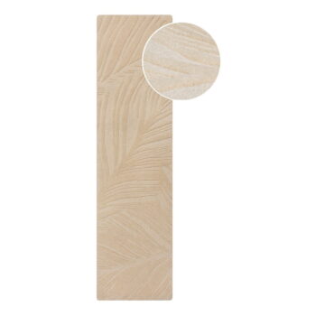Béžový vlnený koberec behúň 60x230 cm Lino Leaf – Flair Rugs