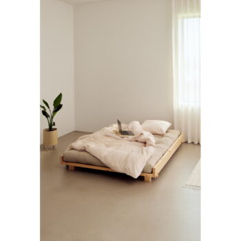 Dvojlôžková posteľ z borovicového dreva s roštom v prírodnej farbe 160x200 cm Social Bed – Karup Design - Image 4