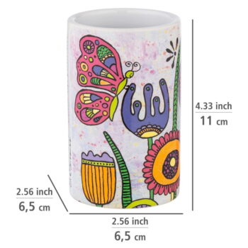 Keramický téglik na zubné kefky Rollin'Art Full Bloom – Wenko - Image 5