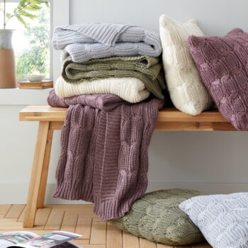 Zelená pletená deka 130x170 cm Chunky Marl Knit – Catherine Lansfield – Obrázok 5