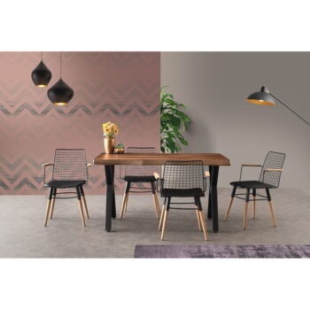 Čierne kovové jedálenské stoličky v súprave 2 ks Trend – Kalune Design - Image 3