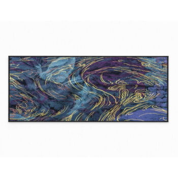 Tmavomodrý prateľný behúň 80x200 cm Swirls – Oyo Concept - Image 2