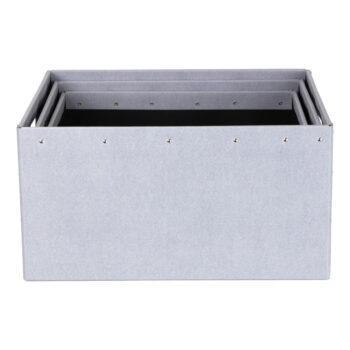 Svetlosivé kartónové úložné boxy v súprave 3 ks Ture – Bigso Box of Sweden - Image 9