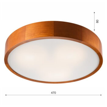 Koňakovohnedé stropné svietidlo so skleneným tienidlom ø 47 cm Eveline – LAMKUR - Image 5
