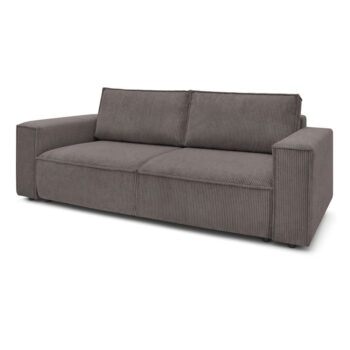 Tmavohnedá menčestrová rozkladacia pohovka 245 cm Nihad – Bobochic Paris - Image 6