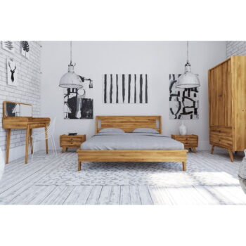 Dvojlôžková posteľ z dubového dreva 180x200 cm Retro 2 - The Beds - Image 5
