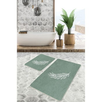 Zelené kúpeľňové predložky v súprave 2 ks 60x100 cm – Mila Home - Image 4