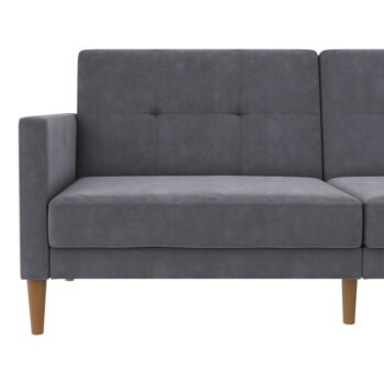 Sivá zamatová rozkladacia pohovka 207 cm Lilly – Støraa - Image 10