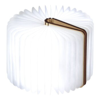 Hnedá LED stolová lampa s textilným tienidlom (výška  2,5 cm) Booklight – Gingko - Image 5