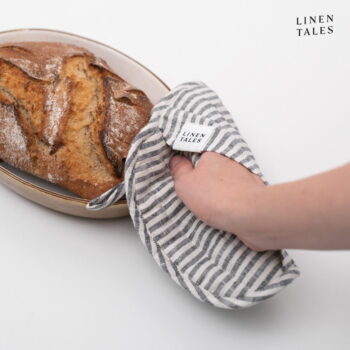 Ľanová chňapka Thin Black Stripes – Linen Tales - Image 2