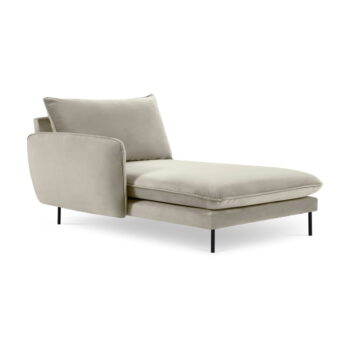 Béžová zamatová leňoška Cosmopolitan Design Vienna, ľavý roh - Image 2