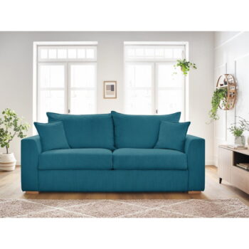 Modrá menčestrová rozkladacia pohovka 225 cm Augustin – Bobochic Paris - Image 6