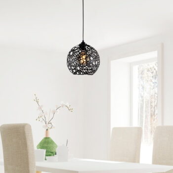 Čierne závesné svietidlo ø 25 cm Fellini – Opviq lights – Obrázok 2