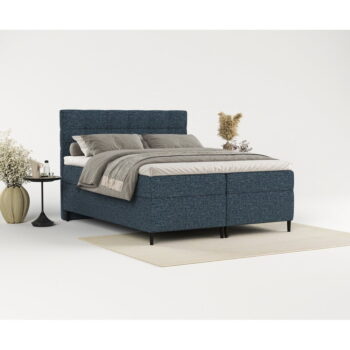 Tmavomodrá boxspring posteľ s úložným priestorom 140x200 cm Urbaneo – Maison de Rêve - Image 6