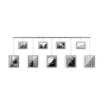 Čierne kovové rámčeky na stenu v súprave 9 ks 223x77,5 cm Exhibit – Umbra - Image 4