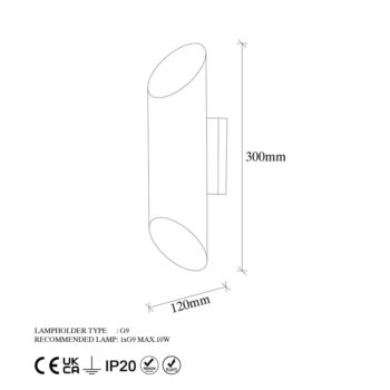 Biele nástenné svietidlo ø 8 cm Cut – Opviq lights - Image 5