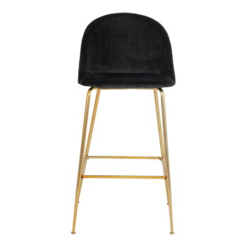 Čierne zamatové barové stoličky v súprave 2 ks 108 cm Lausanne – House Nordic - Image 2