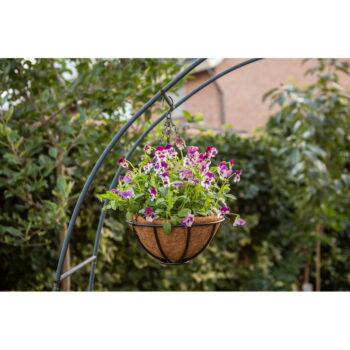 Závesný kovový kôš Esschert Design Flower, ⌀ 25,2 cm - Image 3