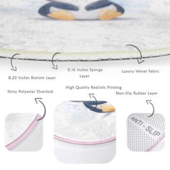 Biely detský koberec ø 100 cm Comfort – Mila Home - Image 8