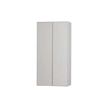 Svetlosivá šatníková skriňa z borovicového dreva 100x200 cm Maevy – WOOOD - Image 2