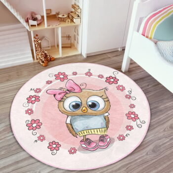 Ružový detský koberec ø 120 cm Comfort – Mila Home – Obrázok 6