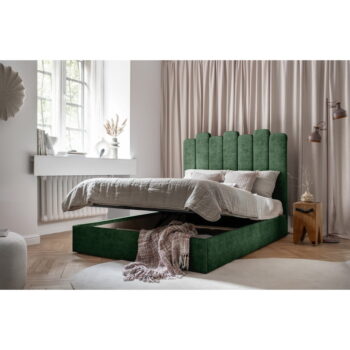 Zelená čalúnená dvojlôžková posteľ s úložným priestorom s roštom 180x200 cm Dreamy Aurora – Miuform - Image 9