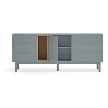 Modrá/sivá nízka komoda 180x76 cm Corvo – Teulat - Image 5