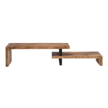 Konzolový stolík z mangového dreva v prírodnej farbe 40x140 cm Ava – Ixia - Image 5