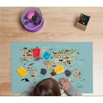 Podložka na stôl Little Nice Things World Map, 55 × 35 cm – Obrázok 3
