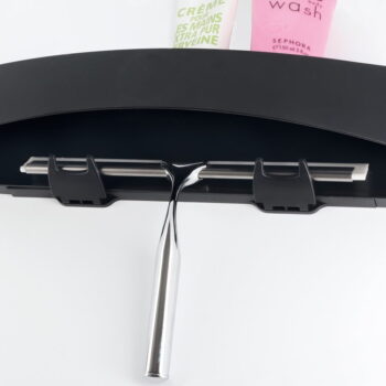 Čierna nástenná samodržiaca polička Compactor Clever Flip Shower Shelf - Image 6