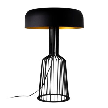 Čierna stolová lampa s kovovým tienidlom (výška  57 cm) Fellini – Opviq lights - Image 4