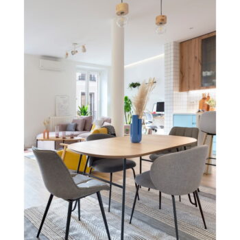 Rozkladací jedálenský stôl v dekore duba v prírodnej farbe 90x140 cm Novac – Kave Home – Obrázok 2